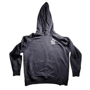 The North Face Hoodie WOMEN Pullover Graphic Spell Out Sweatshirt Black XL FADED